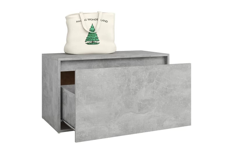 Hallbänk betonggrå 80x40x45 cm spånskiva - Grå - Möbler - Vardagsrum - Stolar & sittmöbler - Sittbänk