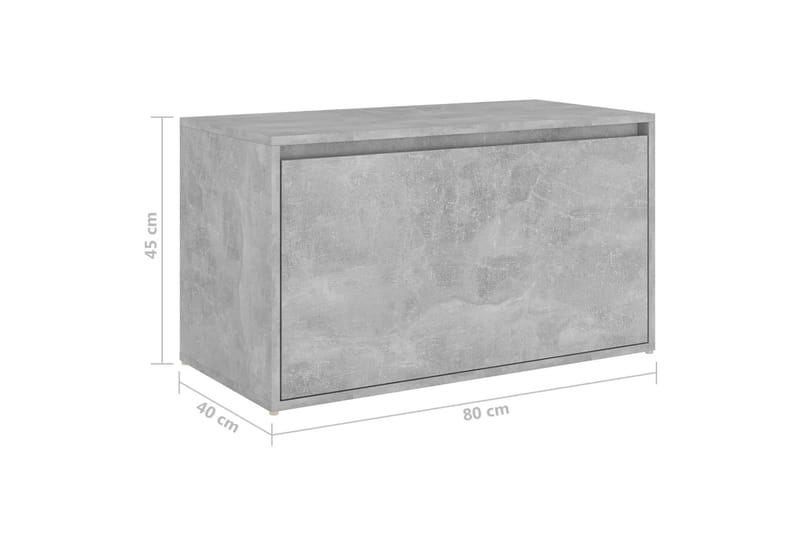 Hallbänk betonggrå 80x40x45 cm spånskiva - Grå - Möbler - Vardagsrum - Stolar & sittmöbler - Sittbänk