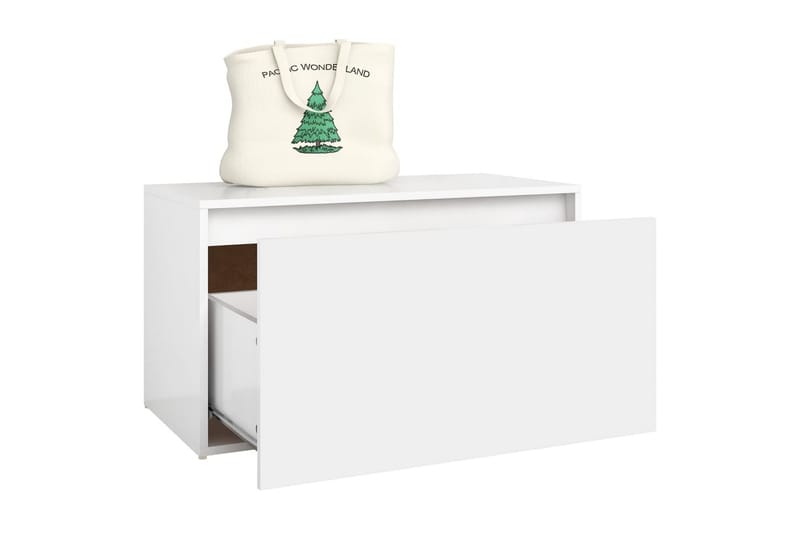Hallbänk vit 80x40x45 cm spånskiva - Vit - Möbler - Vardagsrum - Stolar & sittmöbler - Sittbänk