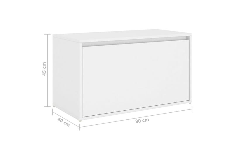 Hallbänk vit 80x40x45 cm spånskiva - Vit - Möbler - Vardagsrum - Stolar & sittmöbler - Sittbänk