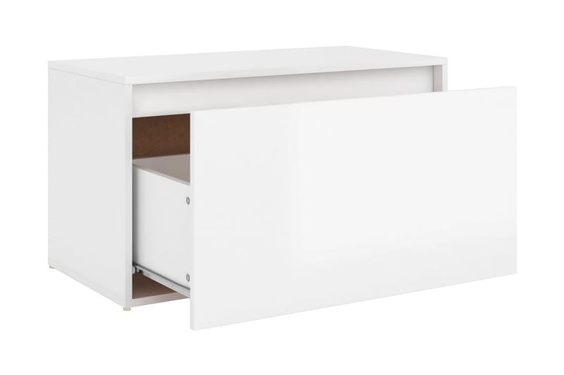 Hallbänk vit högglans 80x40x45 cm spånskiva - Vit - Möbler - Vardagsrum - Stolar & sittmöbler - Sittbänk