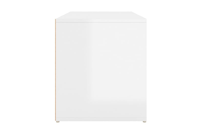 Hallbänk vit högglans 80x40x45 cm spånskiva - Vit - Möbler - Vardagsrum - Stolar & sittmöbler - Sittbänk