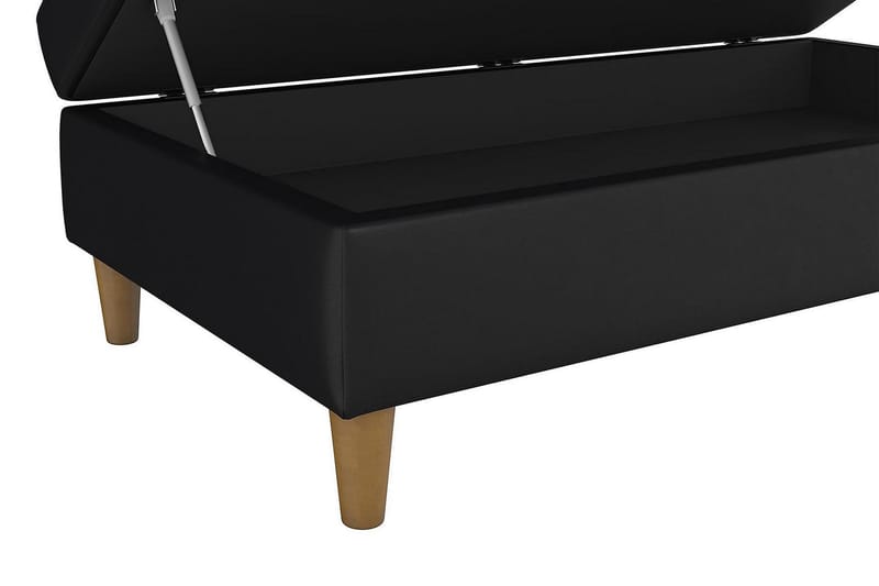 HARTFORD Sittbänk 130 cm Konstläer/Svart - Dorel Home - Möbler - Vardagsrum - Stolar & sittmöbler - Sittbänk