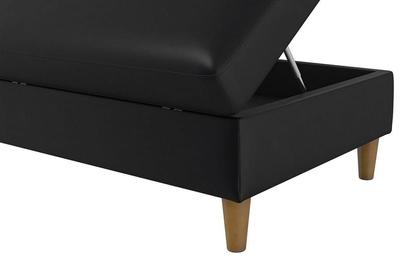 HARTFORD Sittbänk 130 cm Konstläer/Svart - Dorel Home - Möbler - Vardagsrum - Stolar & sittmöbler - Sittbänk