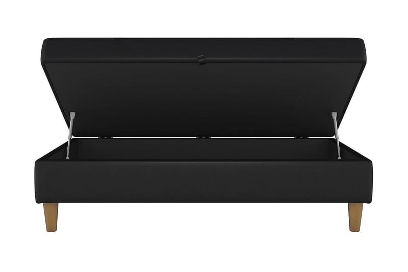 HARTFORD Sittbänk 130 cm Konstläer/Svart - Dorel Home - Möbler - Vardagsrum - Stolar & sittmöbler - Sittbänk