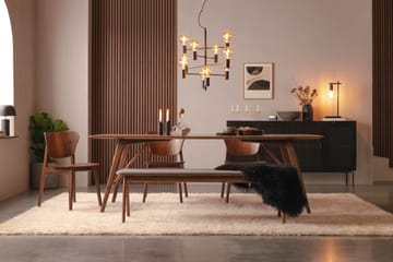 HULSIG Sittbänk - Smal träbänk 150 cm hall kök - Massiv Ek Brun - Möbler - Vardagsrum - Stolar & sittmöbler - Sittbänk