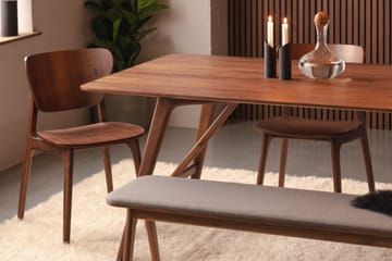 HULSIG Sittbänk - Smal träbänk 150 cm hall kök - Massiv Ek Brun - Möbler - Vardagsrum - Stolar & sittmöbler - Sittbänk