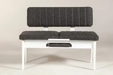 Idehult Bänk 85 cm - Vit/Antracit - Möbler - Vardagsrum - Stolar & sittmöbler - Sittbänk