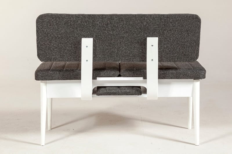 Idehult Bänk 85 cm - Vit/Antracit - Möbler - Vardagsrum - Stolar & sittmöbler - Sittbänk - Bänk med ryggstöd