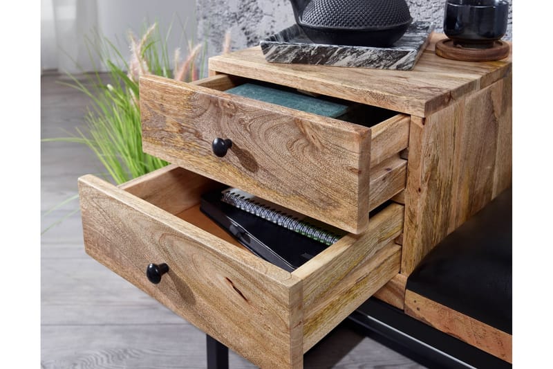 KARATYR Sittbänk 100 cm Brun - Möbler - Vardagsrum - Stolar & sittmöbler - Sittbänk