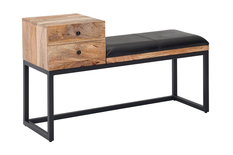 KARATYR Sittbänk 100 cm Brun - Möbler - Vardagsrum - Stolar & sittmöbler - Sittbänk