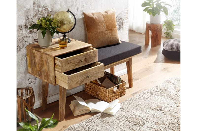 KARATYR Sittbänk 120 cm Brun - Möbler - Vardagsrum - Stolar & sittmöbler - Sittbänk