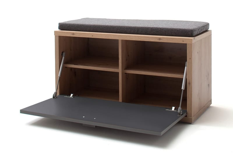 LEMOORE Sittbänk 86 cm Grå/Natur - Möbler - Vardagsrum - Stolar & sittmöbler - Sittbänk