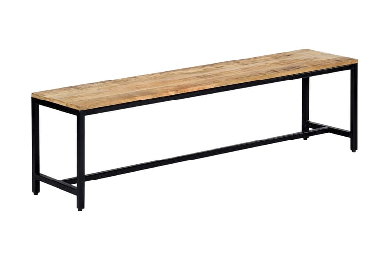 Matbänk 160 cm massivt grovt mangoträ - Brun - Möbler - Vardagsrum - Stolar & sittmöbler - Sittbänk