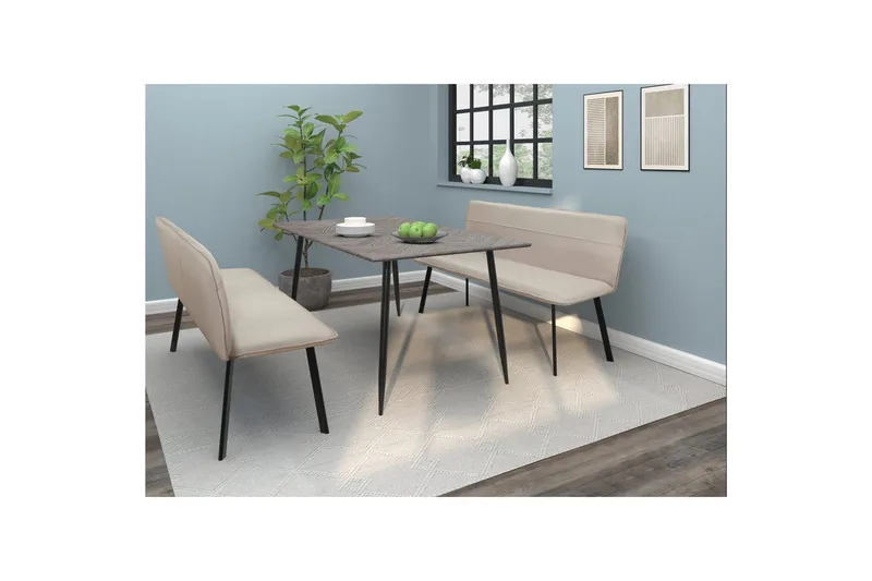 Matbänk Taylor Kräm - Kräm - Möbler - Vardagsrum - Stolar & sittmöbler - Sittbänk - Bänk med ryggstöd