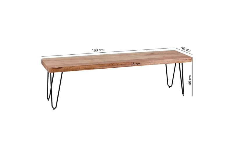 Meleana Sittbänk - Brun - Möbler - Vardagsrum - Stolar & sittmöbler - Sittbänk