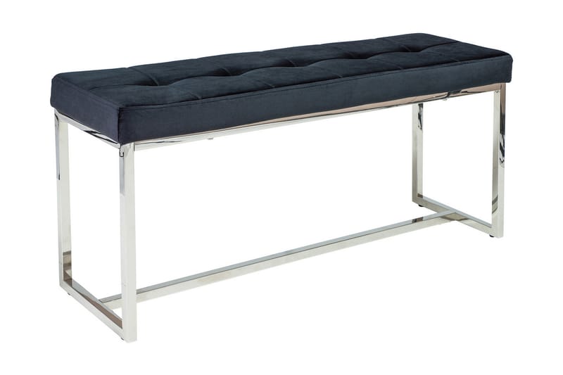 MONEEK Sittbänk Sammet/Svart/Silver - Möbler - Vardagsrum - Stolar & sittmöbler - Sittbänk