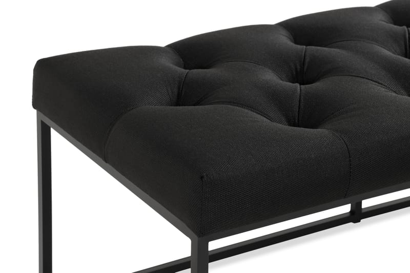 NOVELLA Sittbänk 120 cm Djuphäftad Svart - Möbler - Vardagsrum - Stolar & sittmöbler - Sittbänk