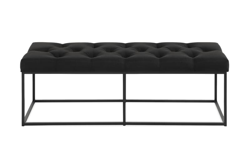 NOVELLA Sittbänk 120 cm Djuphäftad Svart - Möbler - Vardagsrum - Stolar & sittmöbler - Sittbänk