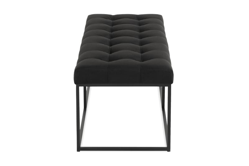 NOVELLA Sittbänk 120 cm Rutig Svart - Möbler - Vardagsrum - Stolar & sittmöbler - Sittbänk