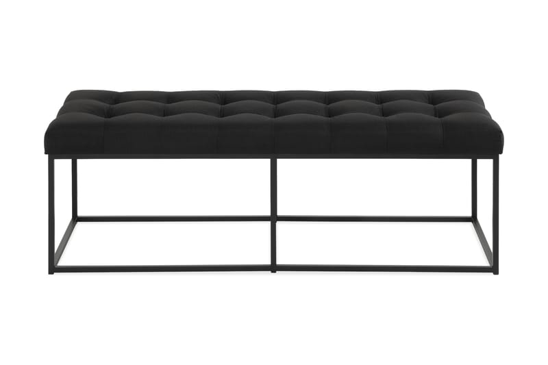 NOVELLA Sittbänk 120 cm Rutig Svart - Möbler - Vardagsrum - Stolar & sittmöbler - Sittbänk