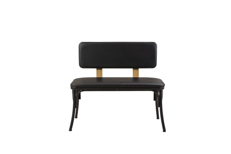OLIVER Sittbänk 100x41 cm Svart - Möbler - Vardagsrum - Stolar & sittmöbler - Sittbänk - Bänk med ryggstöd