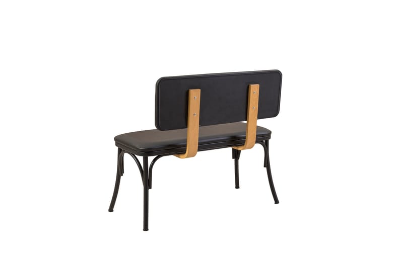 OLIVER Sittbänk 100x41 cm Svart - Möbler - Vardagsrum - Stolar & sittmöbler - Sittbänk - Bänk med ryggstöd