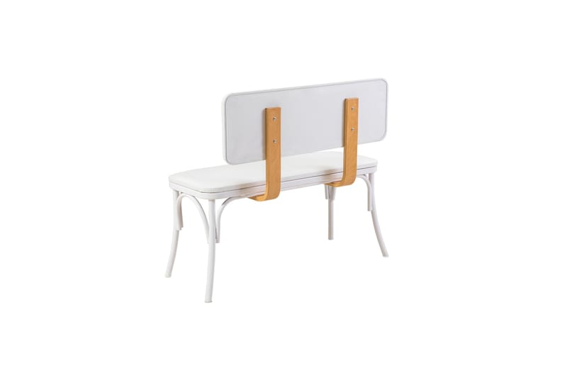 OLIVER Sittbänk 100x41 cm Vit - Möbler - Vardagsrum - Stolar & sittmöbler - Sittbänk - Bänk med ryggstöd