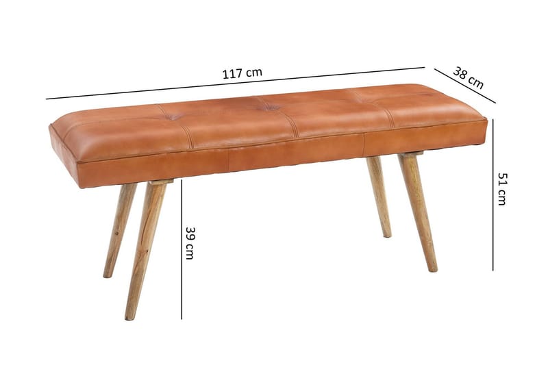 Peotter Sittbänk - Brun - Möbler - Vardagsrum - Stolar & sittmöbler - Sittbänk