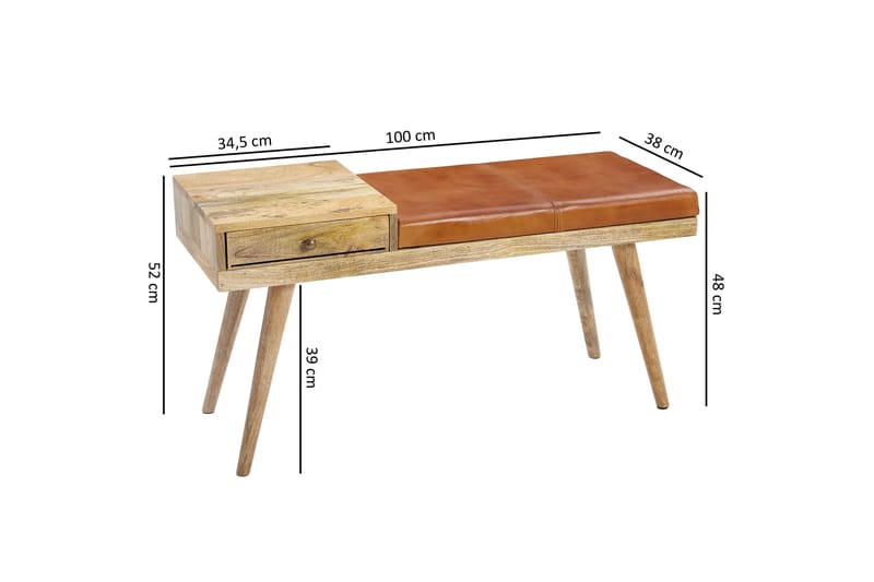 Peotter Sittbänk - Trä/natur - Möbler - Vardagsrum - Stolar & sittmöbler - Sittbänk