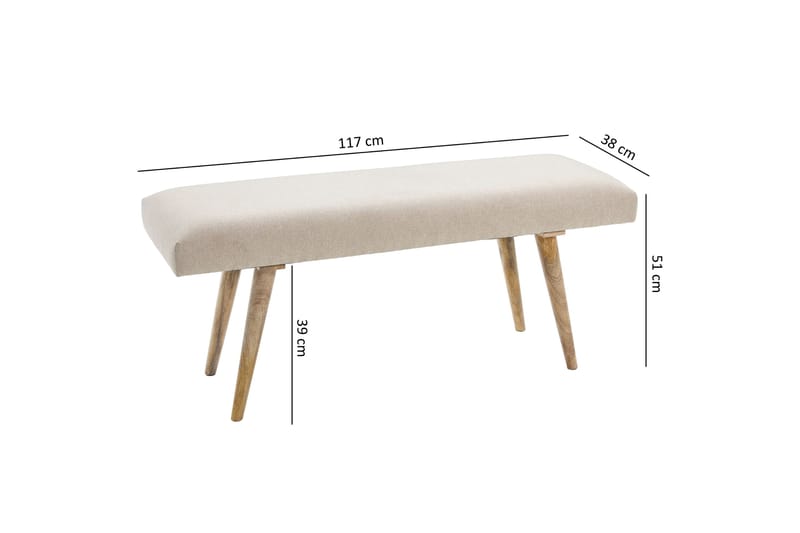 PETROZZI Sittbänk Beige - Möbler - Vardagsrum - Stolar & sittmöbler - Sittbänk