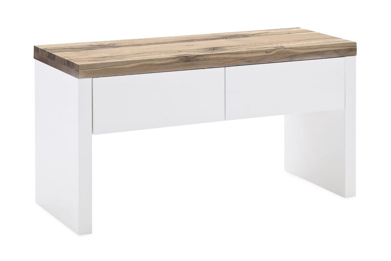 Romina Sittbänk med förvaring, Vit/Trä/Natur