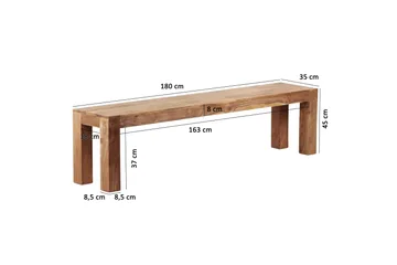 Scelzo Sittbänk - Brun - Möbler - Vardagsrum - Stolar & sittmöbler - Sittbänk