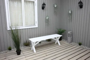 Scottsdale Sittbänk 140 cm Vit - KWA - Möbler - Vardagsrum - Stolar & sittmöbler - Sittbänk