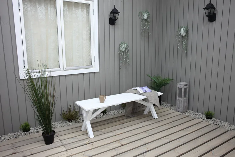 Scottsdale Sittbänk 140 cm Vit - KWA - Möbler - Vardagsrum - Stolar & sittmöbler - Sittbänk