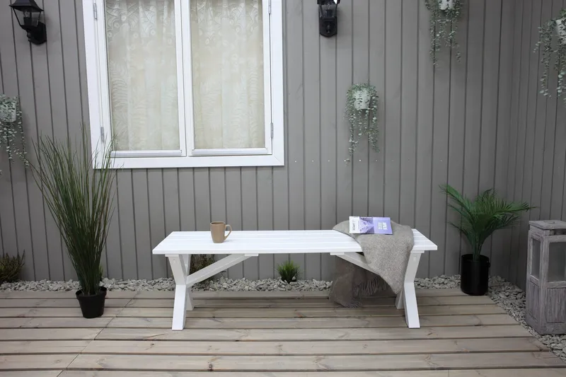 Scottsdale Sittbänk 140 cm Vit - KWA - Möbler - Vardagsrum - Stolar & sittmöbler - Sittbänk