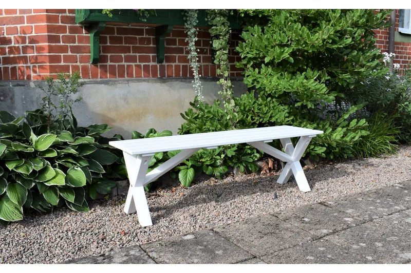 Scottsdale Sittbänk 140 cm Vit - KWA - Möbler - Vardagsrum - Stolar & sittmöbler - Sittbänk