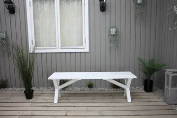 Scottsdale Sittbänk 140 cm Vit - KWA - Möbler - Vardagsrum - Stolar & sittmöbler - Sittbänk