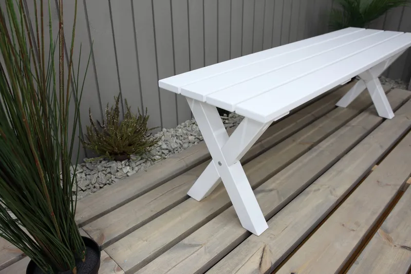 Scottsdale Sittbänk 140 cm Vit - KWA - Möbler - Vardagsrum - Stolar & sittmöbler - Sittbänk
