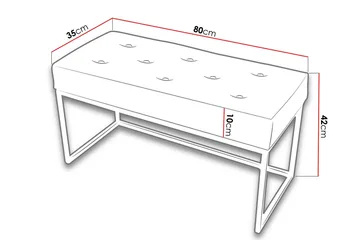 Sego Sittpuff 80x35x42 cm - Svart - Möbler - Vardagsrum - Stolar & sittmöbler - Sittbänk