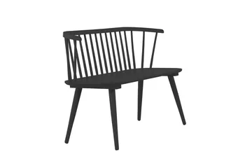 Soffbänk Bobby 120 cm i Trä - Svart - Möbler - Vardagsrum - Stolar & sittmöbler - Sittbänk - Bänk med ryggstöd