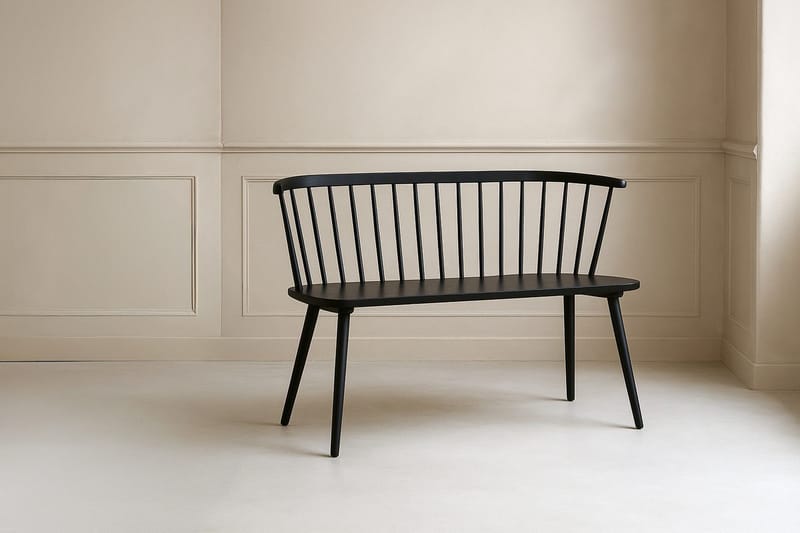 Soffbänk Bobby 120 cm i Trä, Svart