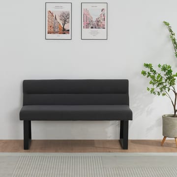 Stafford 2-sits Sittbänk med rygg - Antracit - Möbler - Vardagsrum - Stolar & sittmöbler - Sittbänk - Bänk med ryggstöd