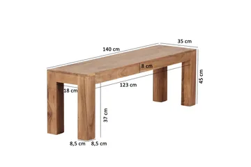 Tarafa Sittbänk - Brun - Möbler - Vardagsrum - Stolar & sittmöbler - Sittbänk