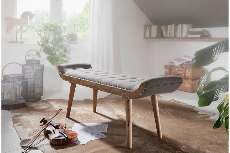 Timiothy Sittbänk - Grå - Möbler - Vardagsrum - Stolar & sittmöbler - Sittbänk