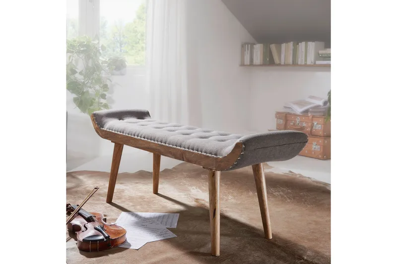 Timiothy Sittbänk - Grå - Möbler - Vardagsrum - Stolar & sittmöbler - Sittbänk