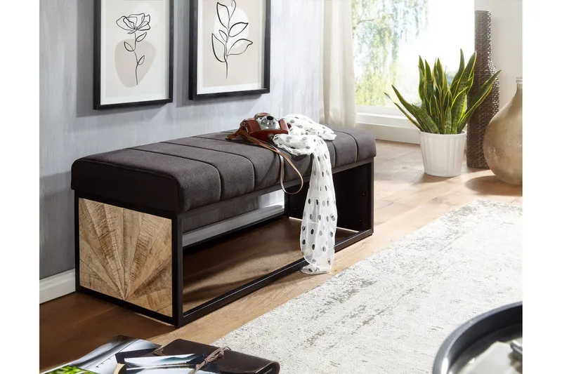 Tultered Sittbänk 105 cm - Svart - Möbler - Vardagsrum - Stolar & sittmöbler - Sittbänk