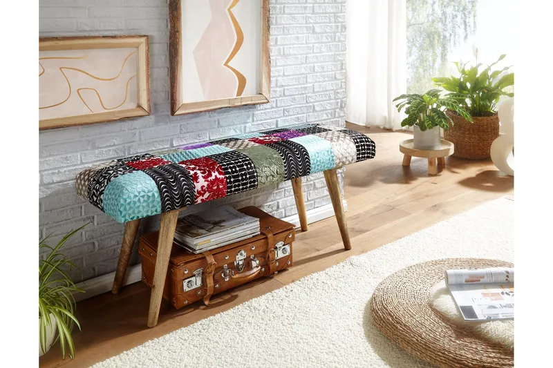 Tultered Sittbänk 117 cm - Flerfärgad - Möbler - Vardagsrum - Stolar & sittmöbler - Sittbänk