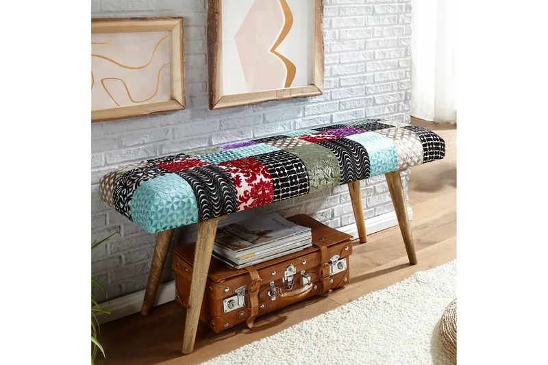 Tultered Sittbänk 117 cm - Flerfärgad - Möbler - Vardagsrum - Stolar & sittmöbler - Sittbänk