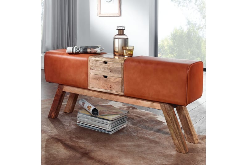 Tultered Sittbänk 120 cm - Brun - Möbler - Vardagsrum - Stolar & sittmöbler - Sittbänk